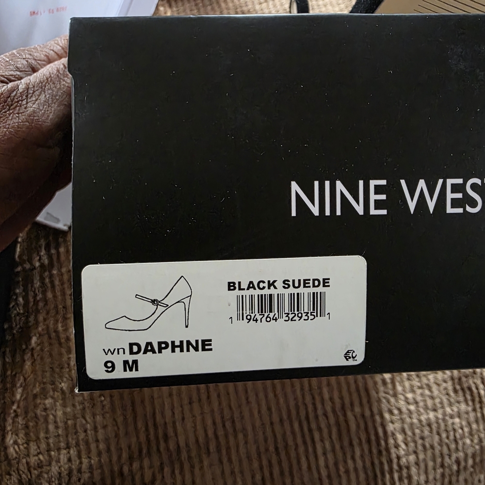 Nine West Black Suede Heels